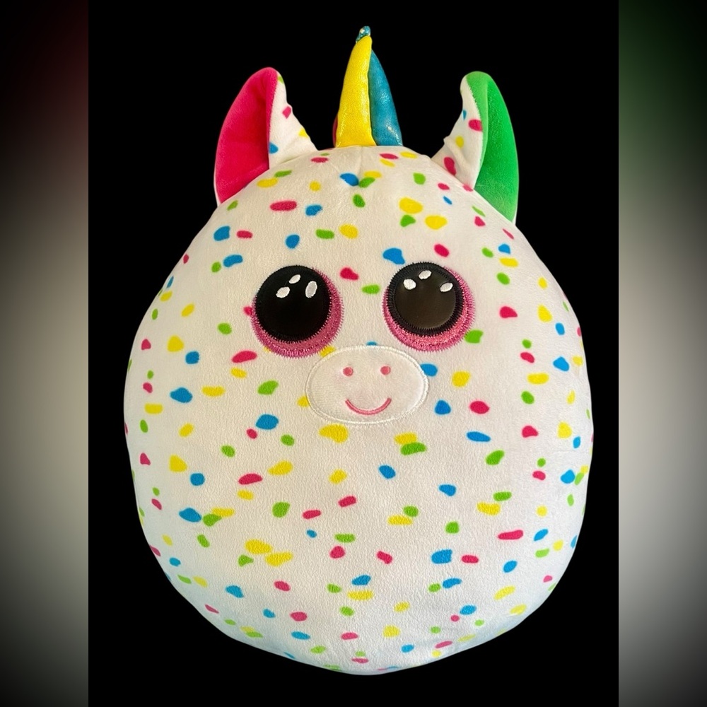 Ty Harmonie Unicorn Plush Squishmallow Pillow - White Multicolor